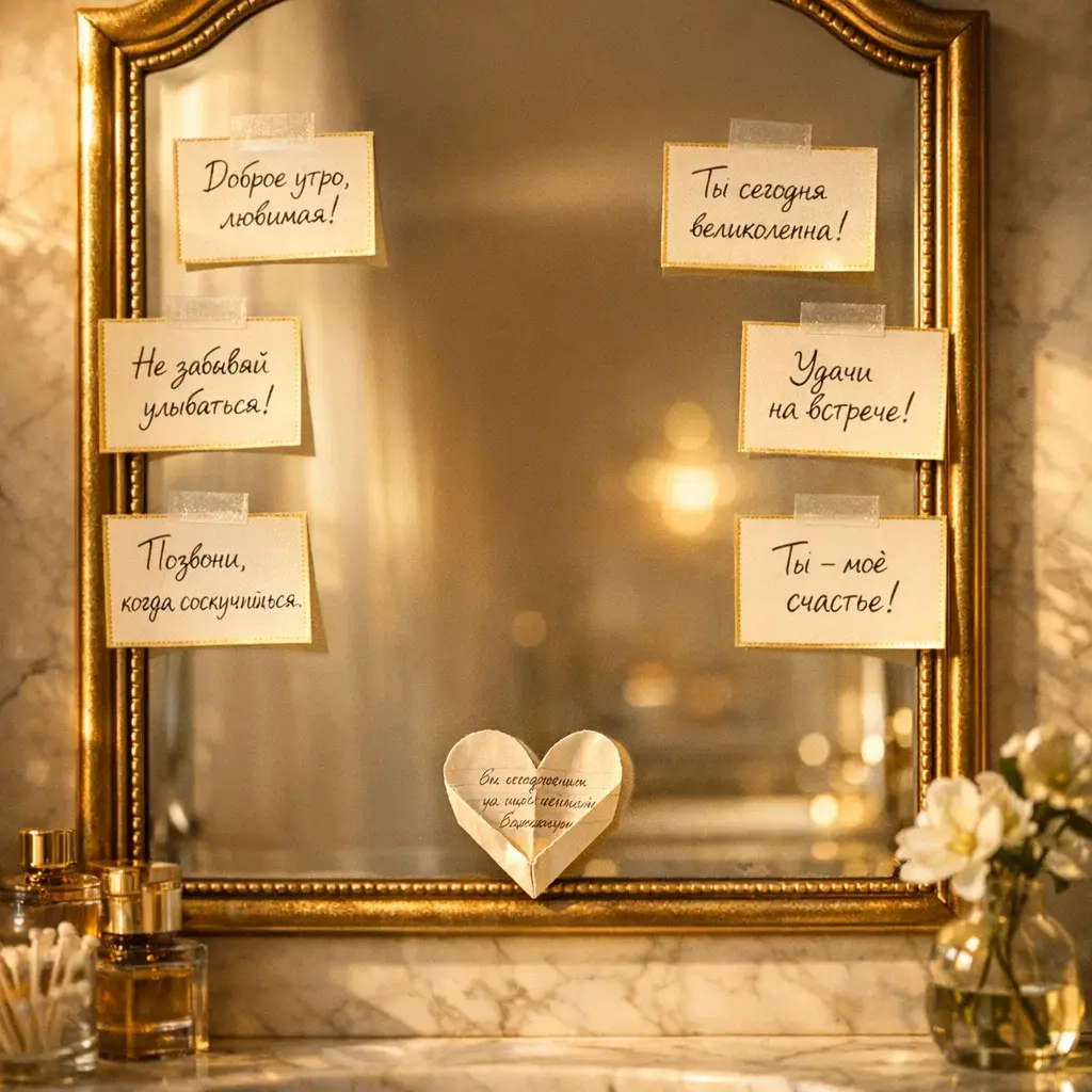 Зеркало с записками